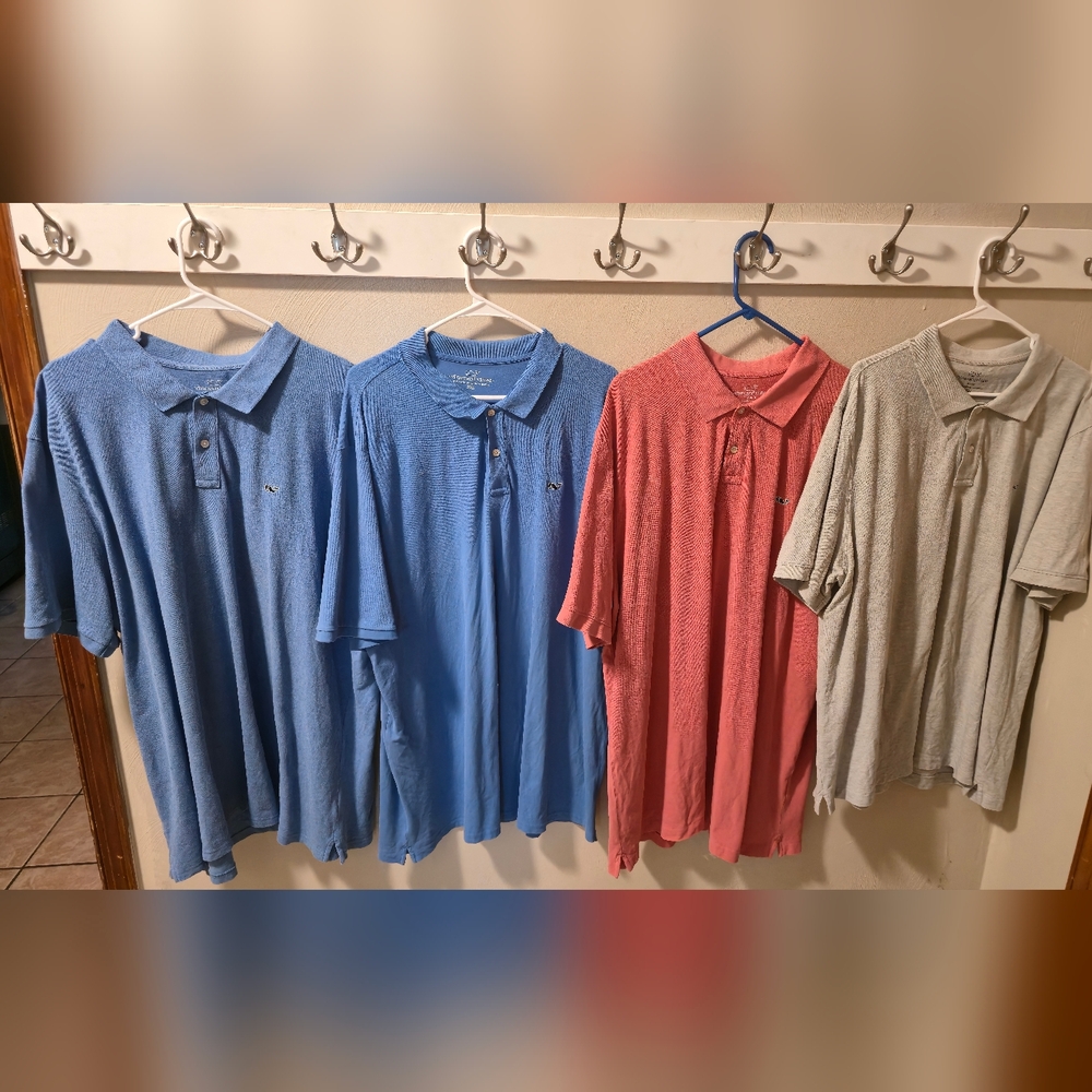 Bundle of 4 Vineyard Vines 2XL Polos – Great Condition